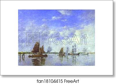 Free art print of The Meuse at Dordrecht by Eugène-Louis Boudin