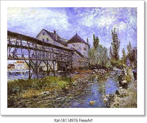 Free art print of Provencher's Mill at Moret by Alfred Sisley Free art print of Provencher's Mill at Moret by Alfred Sisley