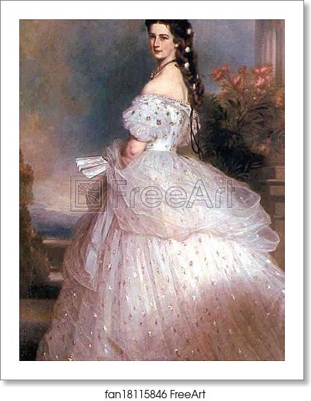 Free art print of Empress Elisabeth by Franz Xavier Winterhalter