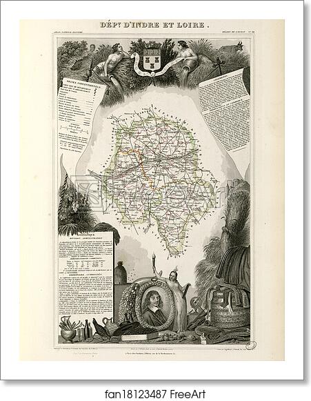 Free art print of Dépt. d'Indre et Loire (région de l'ouest) by Victor Jules Levasseur