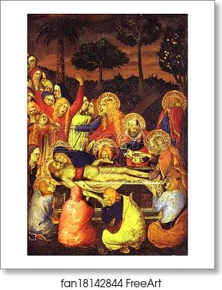 Free art print of The Entombment by Simone Martini