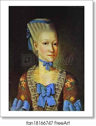 Free art print of Portrait of Elizaveta Cherevina at the Age of 12 by Grigory Ostrovsky