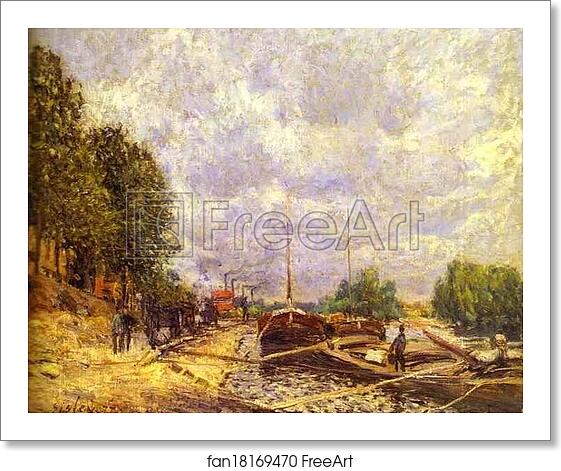 Free art print of Barges in Billancourt (Les peniches à Billancourt) by Alfred Sisley Free art print of Barges in Billancourt (Les peniches à Billancourt) by Alfred Sisley