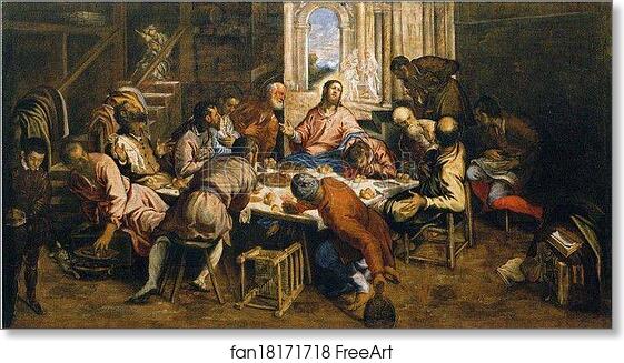 Free art print of Last Supper by Jacopo Robusti, Called Tintoretto