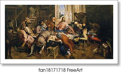 Free art print of Last Supper by Jacopo Robusti, Called Tintoretto