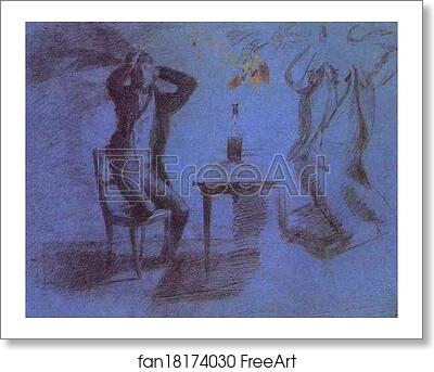 Free art print of Study for the picture "Gamblers" by Pavel Fedotov
