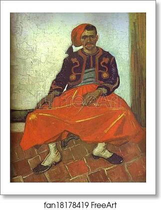 Free art print of Zouave Milliet Seated by Vincent Van Gogh