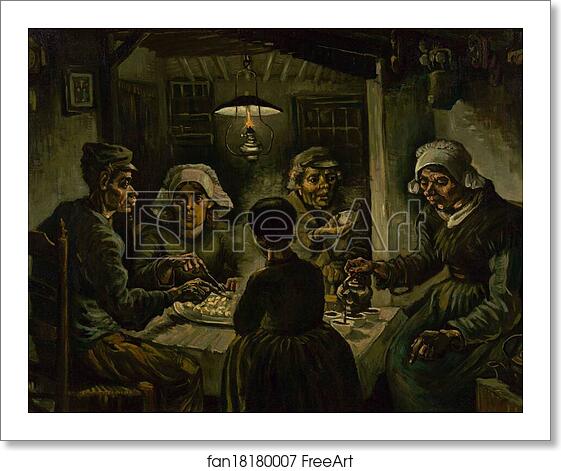 Free art print of The potato eaters by Vincent Van Gogh Free art print of The potato eaters by Vincent Van Gogh