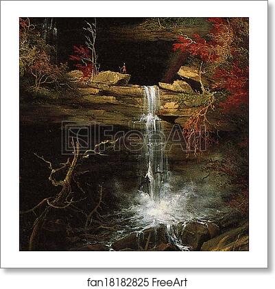 Free art print of Falls of Kaaterskill. Detail by Thomas Cole
