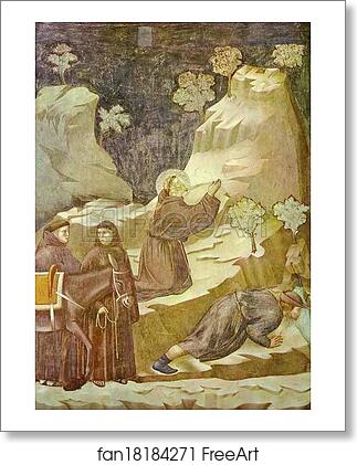 Free art print of The Miracle of the Spring by Giotto