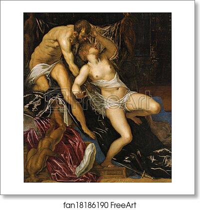 Free art print of Tarquin and Lucrecia by Jacopo Robusti, Called Tintoretto
