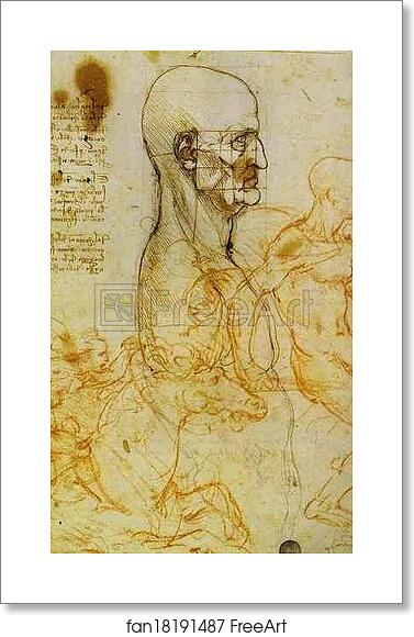 Free art print of Head Measured, and Horsemen by Leonardo Da Vinci Free art print of Head Measured, and Horsemen by Leonardo Da Vinci