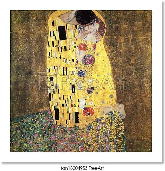 Free art print of The Kiss by Gustav Klimt