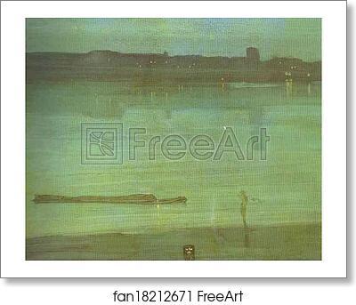 Free art print of Nocturne in Blue and Green; Chelsea by James Abbott Mcneill Whistler