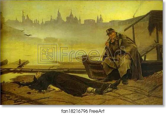 Free art print of Found Drowned by Vasily Perov