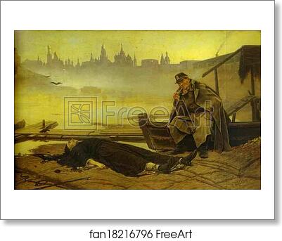 Free art print of Found Drowned by Vasily Perov