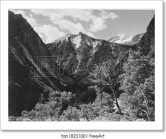 Free art print of Paradise Valley, Kings River Canyon (Proposed as a national park), California, 1936. Photographs of National Parks and Monuments, compiled 1941 - 1942, documenting the period ca. 1933 - 1942. by Ansel Adams (1902-1984) Free art print of Paradise Valley, Kings River Canyon (Proposed as a national park), California, 1936. Photographs of National Parks and Monuments, compiled 1941 - 1942, documenting the period ca. 1933 - 1942. by Ansel Adams (1902-1984)