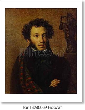 Free art print of Portrait of Alexander Pushkin by Orest Kiprensky