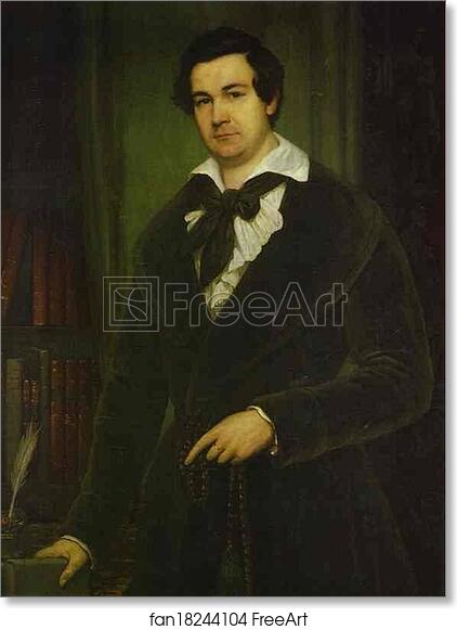 Free art print of Portrait of the Actor V. A. Karatyghin by Vasily Tropinin