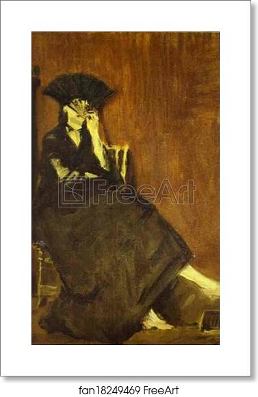 Free art print of Berthe Morisot with a Fan by Edouard Manet