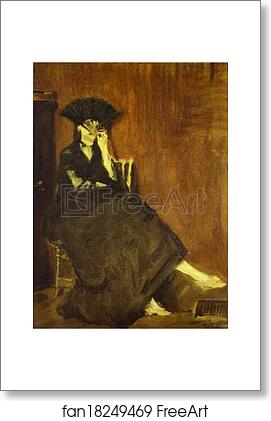 Free art print of Berthe Morisot with a Fan by Edouard Manet