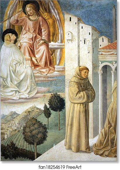 Free art print of Vision of St. Dominic and Meeting of St. Francis and