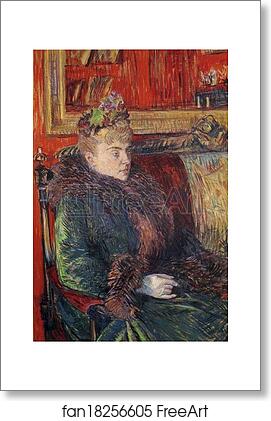 Free art print of Portrait of Madame de Gortzikoff by Henri De Toulouse-Lautrec