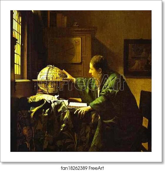 Free art print of The Astronomer by Jan Vermeer