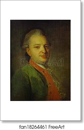 Free art print of Portrait of the Poet V. I. Maykov by Fedor Rokotov
