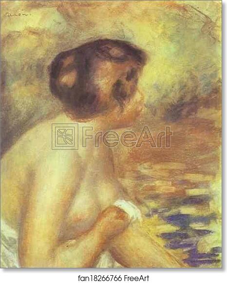 Free art print of The Bather by Pierre-Auguste Renoir