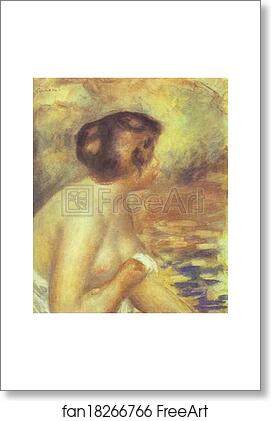 Free art print of The Bather by Pierre-Auguste Renoir