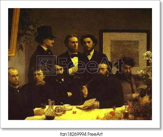 Free art print of Around the Table by Henri Fantin-Latour Free art print of Around the Table by Henri Fantin-Latour