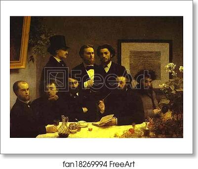 Free art print of Around the Table by Henri Fantin-Latour