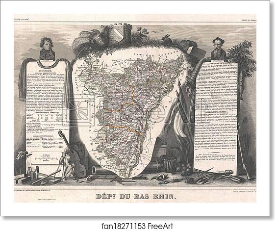 Free art print of Dept. du Bas-Rhin. by Victor Jules Levasseur Free art print of Dept. du Bas-Rhin. by Victor Jules Levasseur