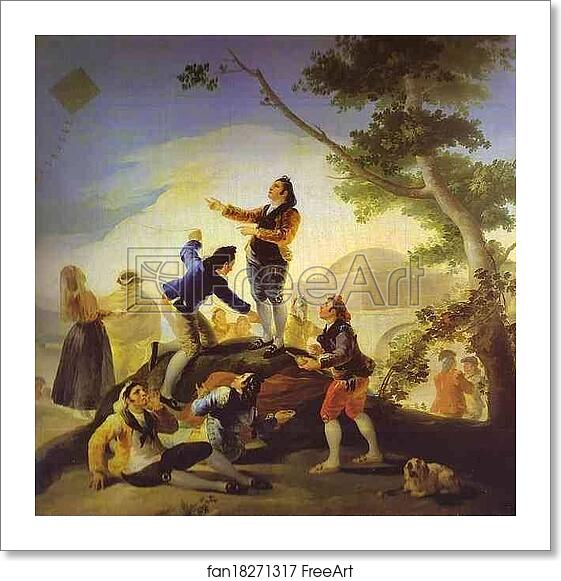Free art print of La cometa (The Kite) by Francisco De Goya Y Lucientes Free art print of La cometa (The Kite) by Francisco De Goya Y Lucientes