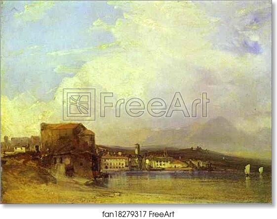 Free art print of Lake Lugano by Richard Parkes Bonington