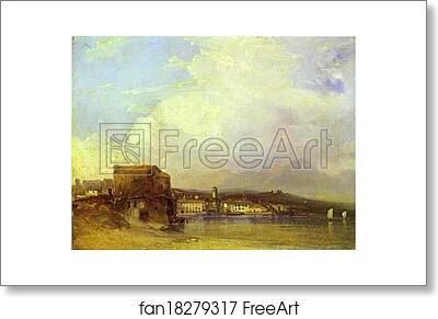 Free art print of Lake Lugano by Richard Parkes Bonington