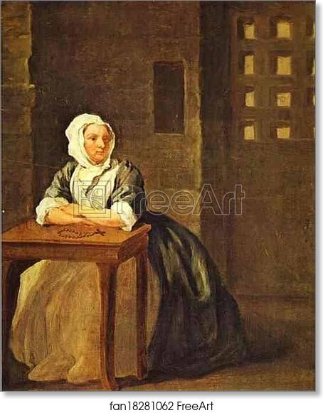 Free art print of Sarah Malcolm in Prison by William Hogarth