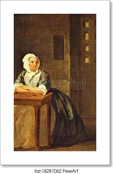 Free art print of Sarah Malcolm in Prison by William Hogarth
