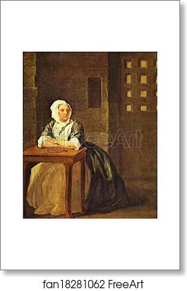 Free art print of Sarah Malcolm in Prison by William Hogarth