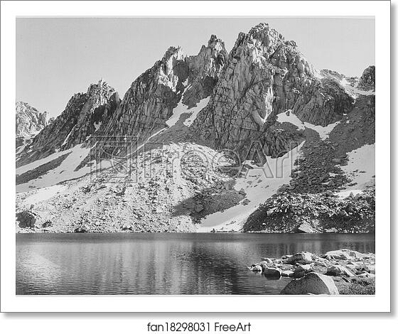 Free art print of Kearsarge Pinnacles, Kings River Canyon (Proposed as a national park), California, 1936.  Photographs of National Parks and Monuments, compiled 1941 - 1942, documenting the period ca. 1933 - 1942. by Ansel Adams (1902-1984)