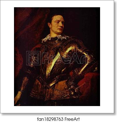 Free art print of Portrait of a Man in Gilt Armor by Sir Anthony Van Dyck