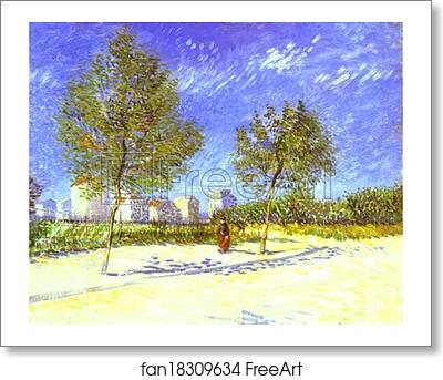 Free art print of On the Outskirts of Paris by Vincent Van Gogh