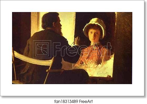 Free art print of Ivan Kramskoy Working on Portrait of his Daughter by Ivan Kramskoy Free art print of Ivan Kramskoy Working on Portrait of his Daughter by Ivan Kramskoy