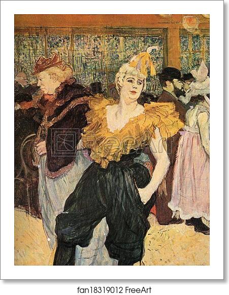 Free art print of The Clowness Cha-U-Kao by Henri De Toulouse-Lautrec ...