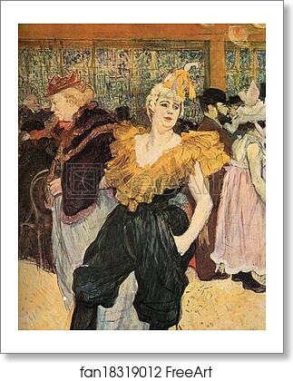 Free art print of The Clowness Cha-U-Kao by Henri De Toulouse-Lautrec