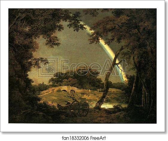 Free art print of Landscape with a Rainbow by Joseph Wright Of Derby Free art print of Landscape with a Rainbow by Joseph Wright Of Derby