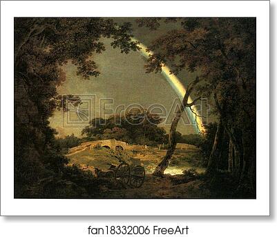 Free art print of Landscape with a Rainbow by Joseph Wright Of Derby