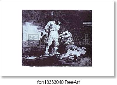 Free art print of Desastre de la Guerra 15; Y no hoi remelio (And It Cannot Be Changed) by Francisco De Goya Y Lucientes