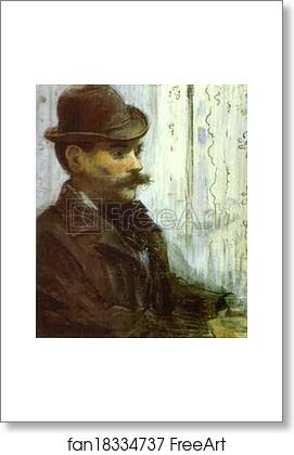 Free art print of Man in a Round Hat (Alphonse Maureau) by Edouard Manet